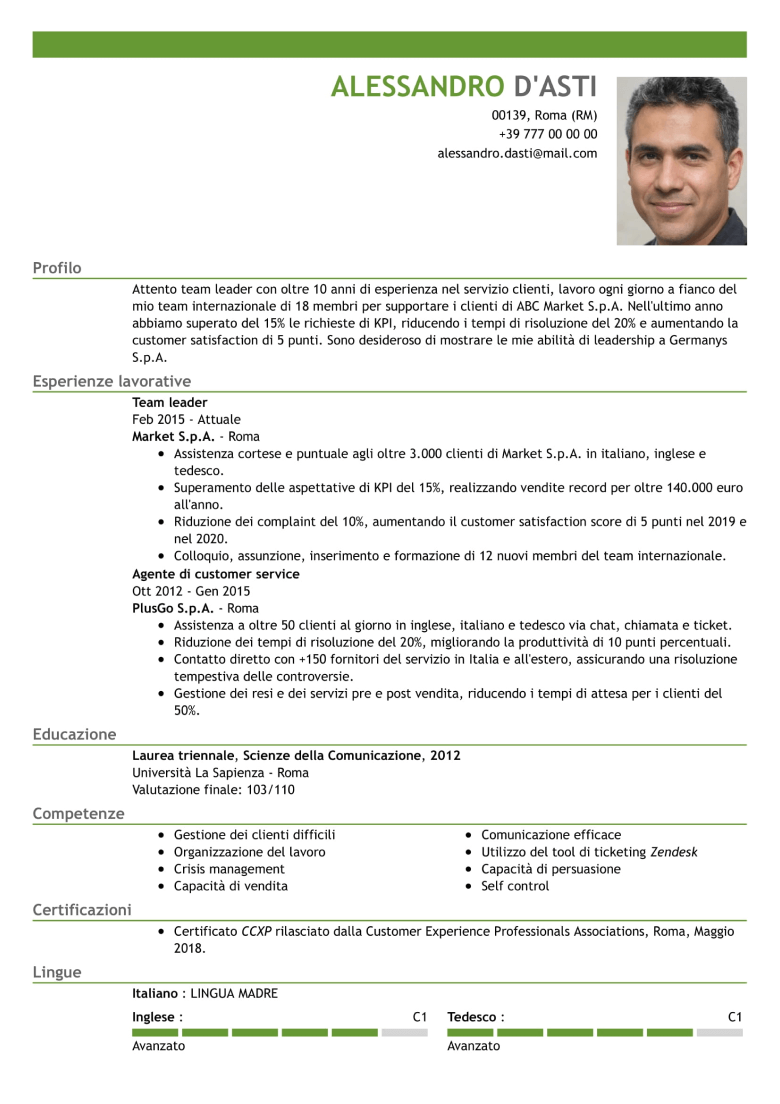 Il CV perfetto con LiveCareer