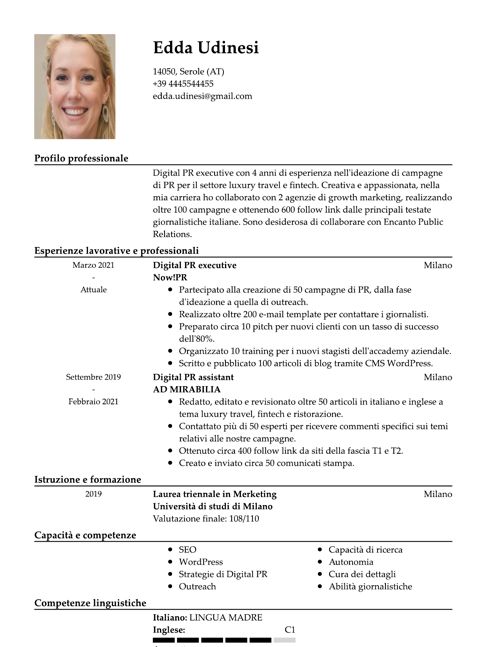 CV template design
