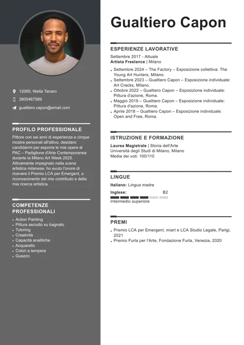 curriculum artistico