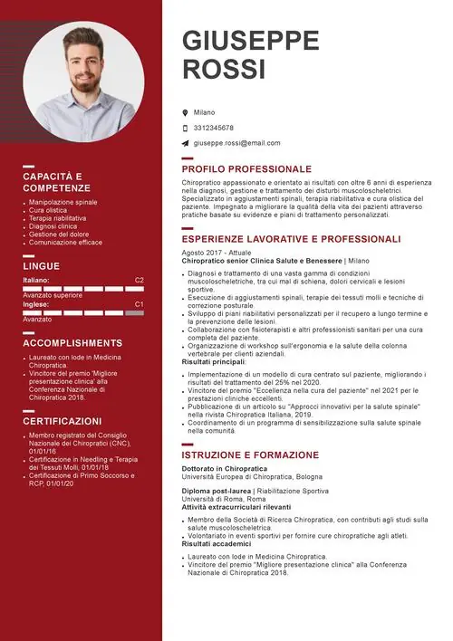 curriculum chiropratico