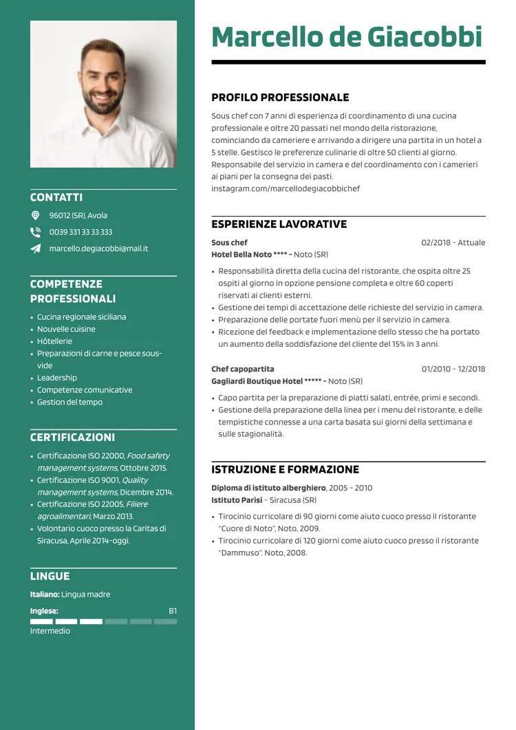 curriculum cuoco