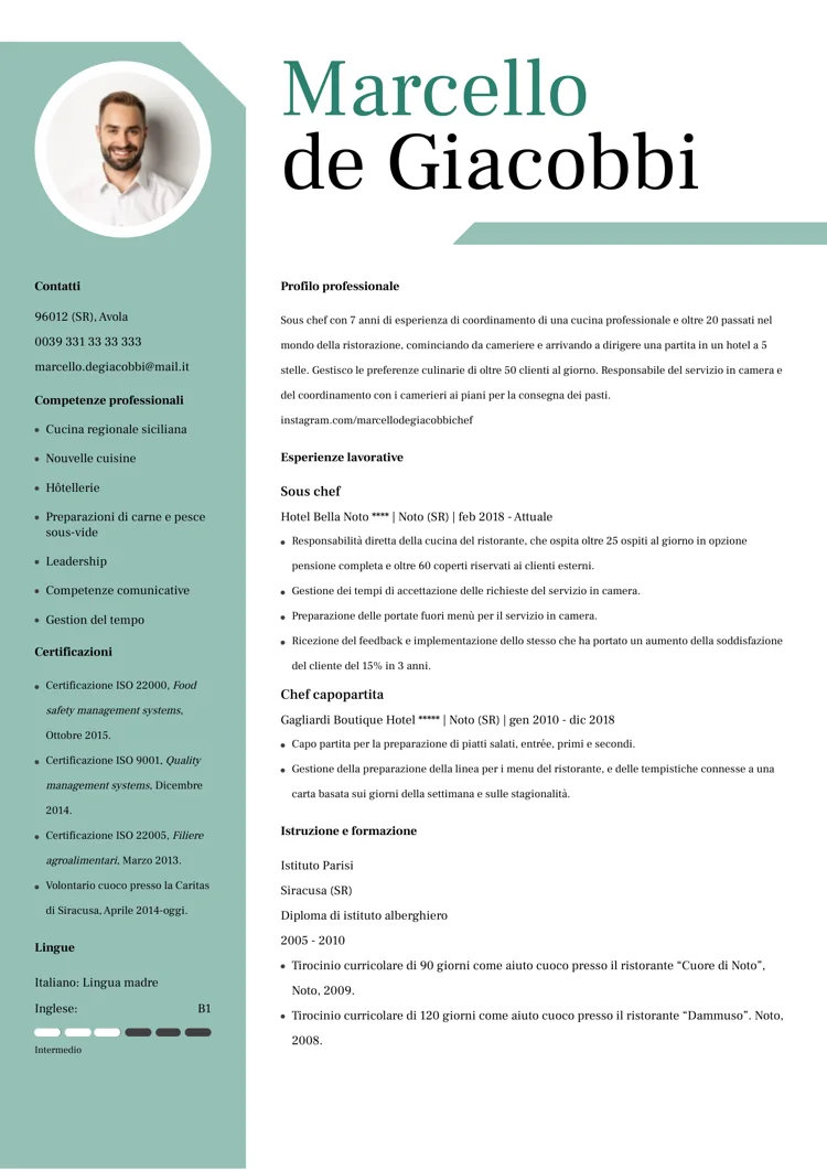 curriculum cuoco