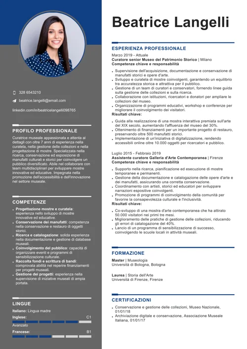 curriculum curatore