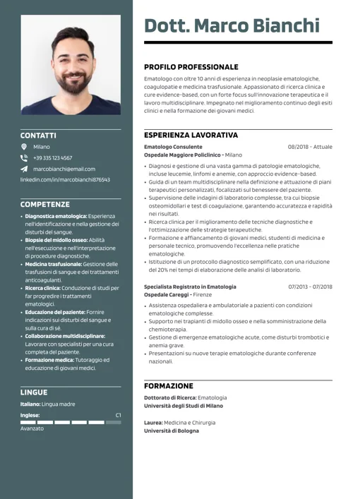 curriculum ematologo