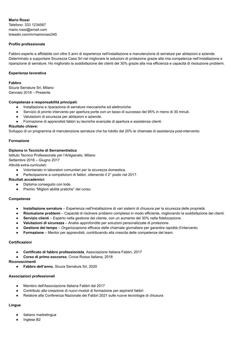 curriculum fabbro