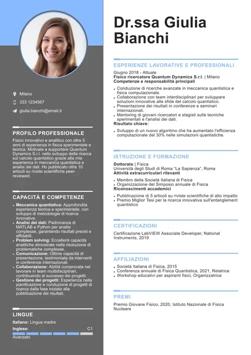 curriculum fisico