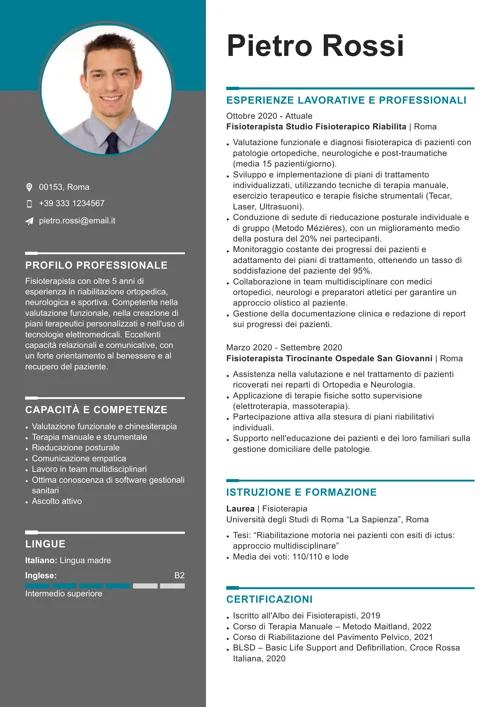 curriculum fisioterapista