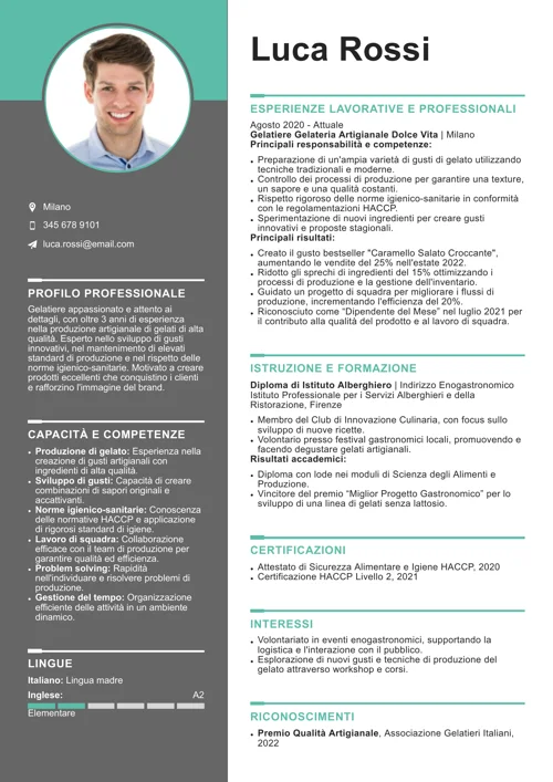 curriculum gelatiere