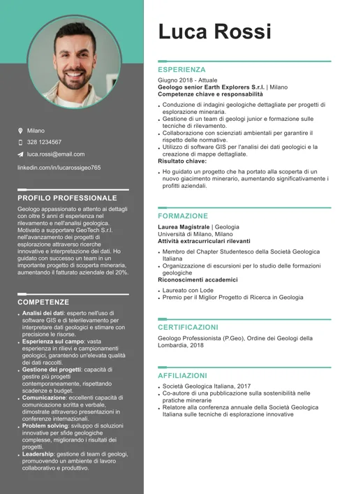 curriculum geologo