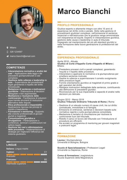 curriculum giudice
