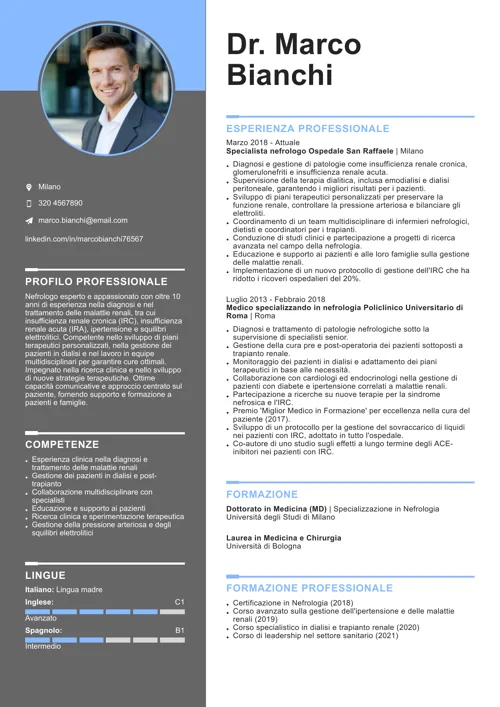 curriculum nefrologo