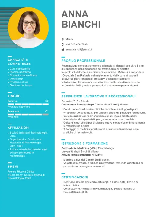 curriculum reumatologo