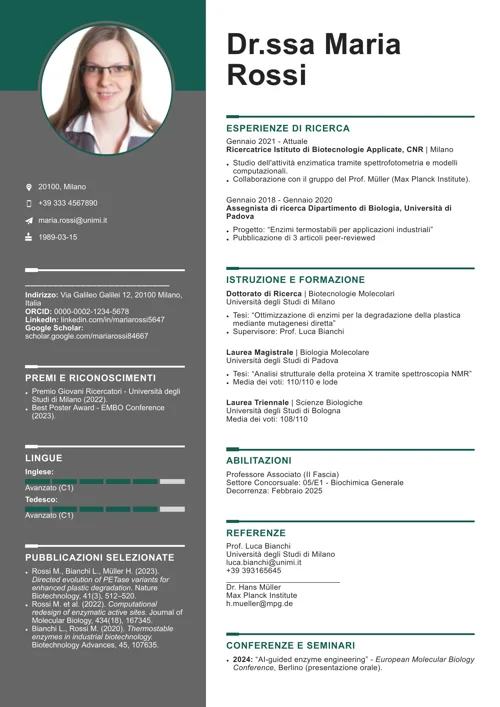 curriculum scientifico