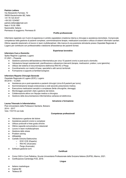 curriculum svizzero