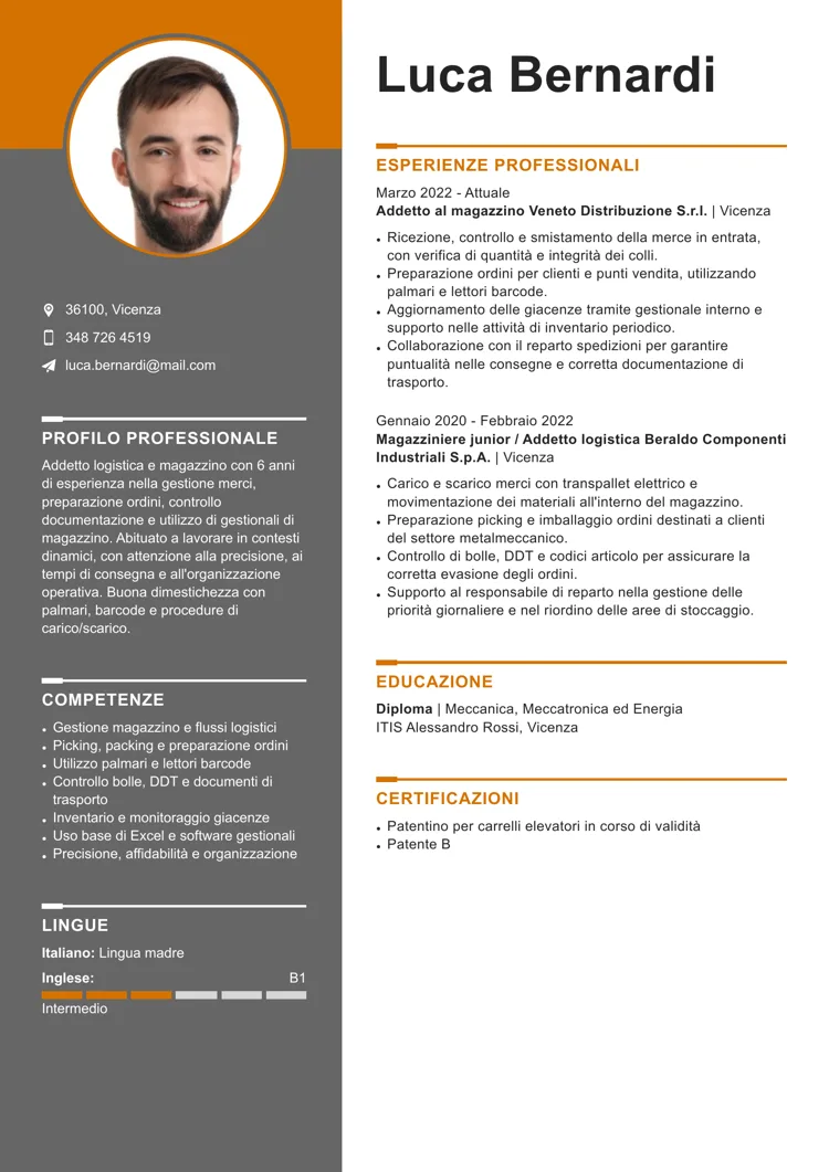 CV editabile Contemporaneo 5
