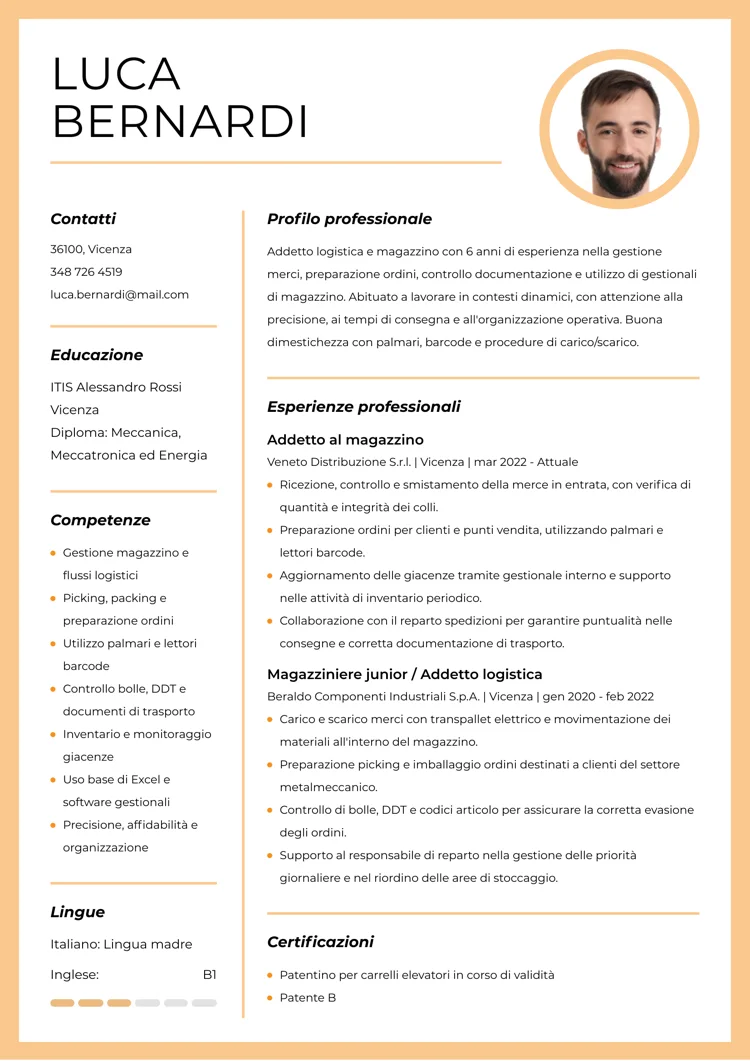 CV editabile Modèle 8