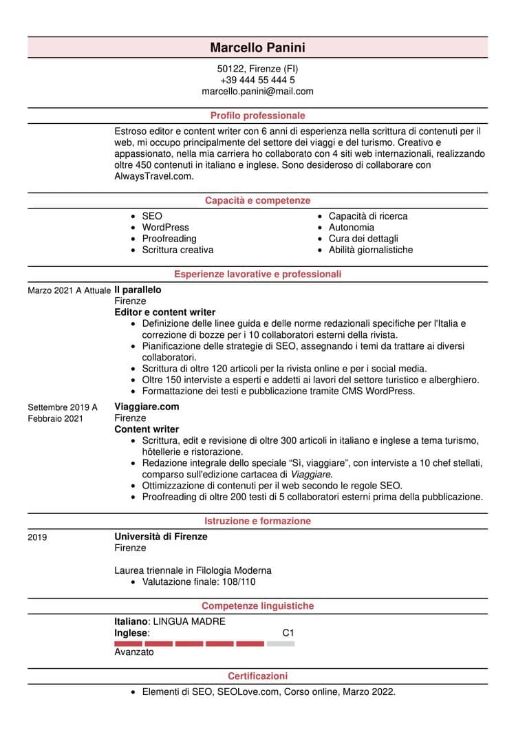 Curriculum Vitae Creativo 25 Modelli Di CV Creativo Curriculum Vitae Creativo 25 Modelli Di CV Creativo