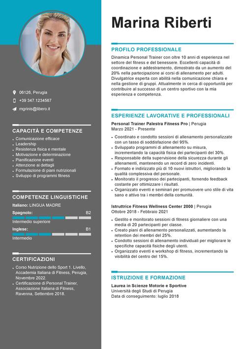 curriculum personal trainer