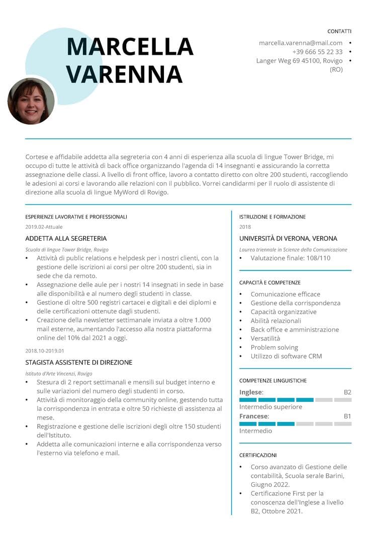 30 curriculum vitae in PDF da compilare e scaricare