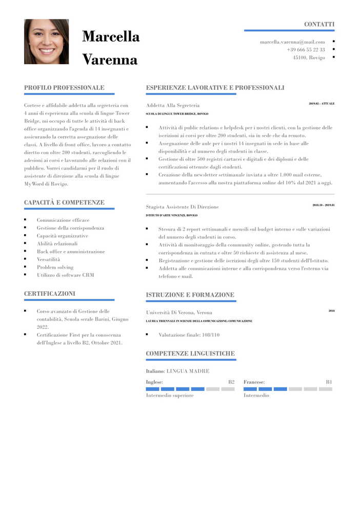 curriculum vitae in PDF
