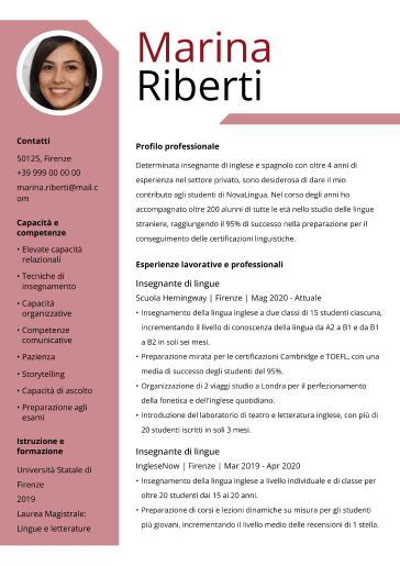 cv in stile creativo