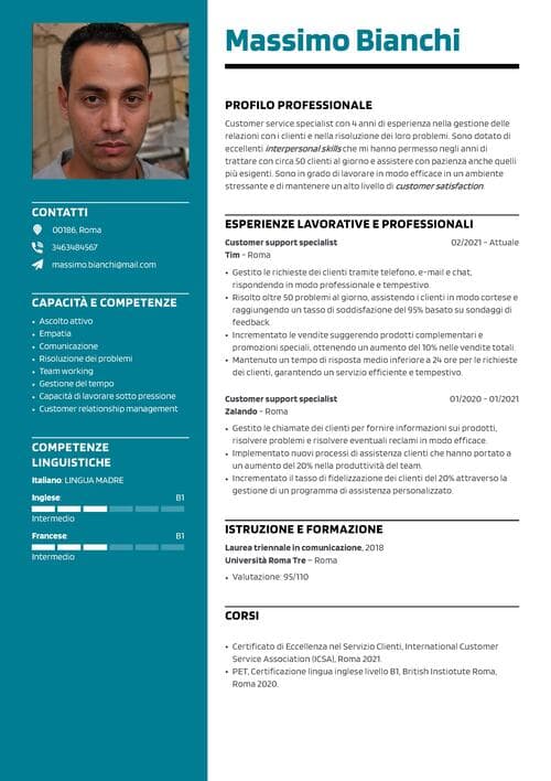 nterpersonal skills nel CV
