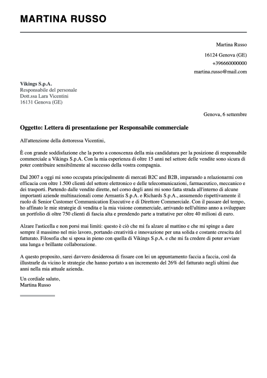 lettera di presentazione moderna grigia