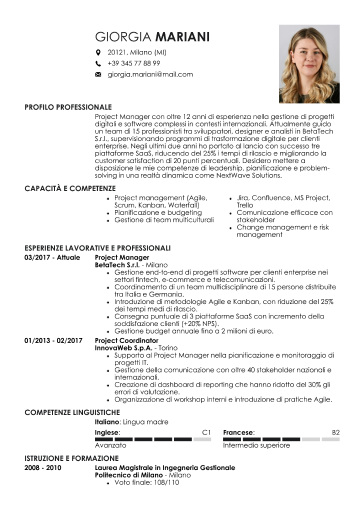 Editore di CV online di LiveCareer