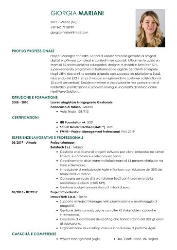 CV perfetto con LiveCareer