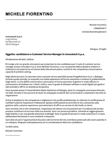 builder di lettere di presentazione online