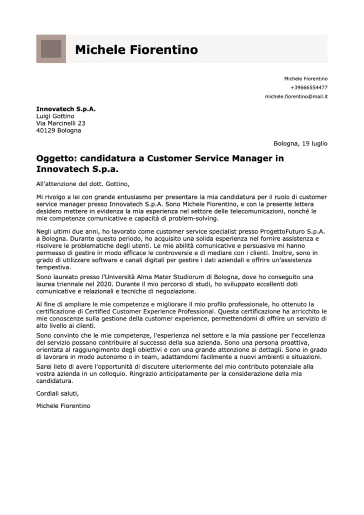  lettera di presentazione online marrone