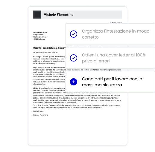 controllo automatico lettera di presentazione